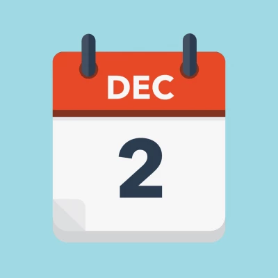 Calendar icon showing 2nd December