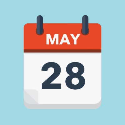 Calendar icon showing 28th May
