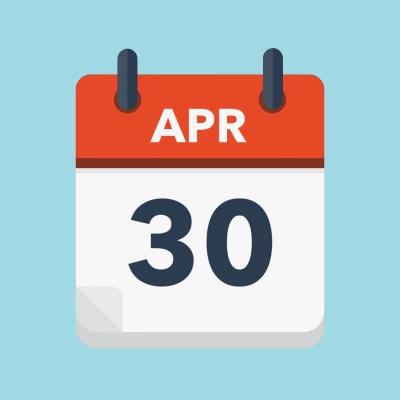 Calendar icon showing 30th April